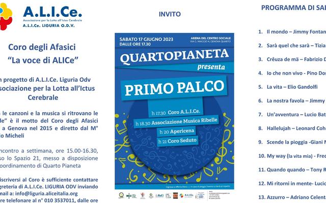 ESIBIZIONE DEL CORO DI A.L.I.CE. LIGURIA ODV - 17-06-2023