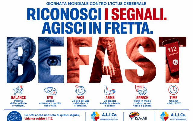 Poster italiano BEFAST contro l’ictus