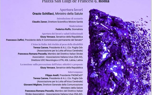 Locandina convegno Ictus, oltre l'acuto - Senato 29 ottobre 2026