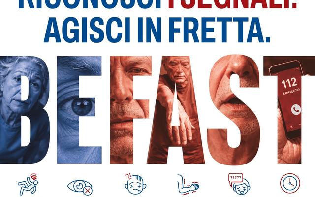 BE FAST - Riconoscere i sintomi e chiamare subito il 112 può salvare la vita e ridurre la disabilità